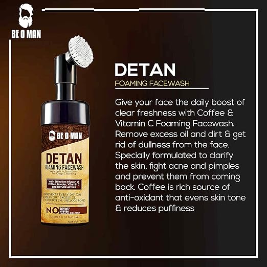 BE O MAN Detan Foaming Facewash  For Deep Cleansing 150 ml Be O Man