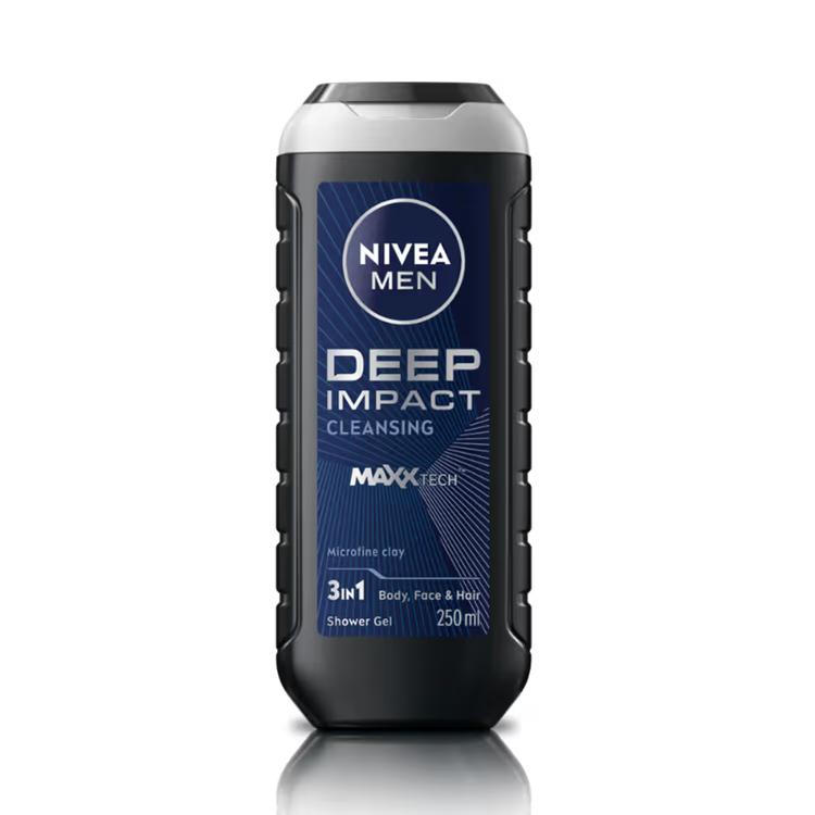 Nivea Men Deep Impact 3-in-1 Cleansing Shower Gel 250ml NIVEA