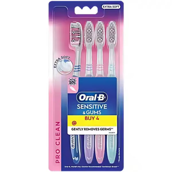 Oral-B Sensitive & Gums Pro Clean Tooth Brush (Extra Soft) (Buy 2 Get 2 Free) ORAL-B