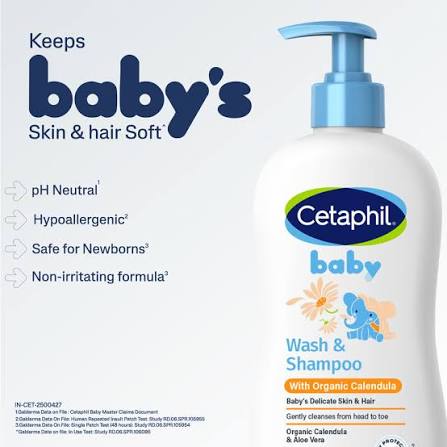 Cetaphil Baby Wash & Shampoo With Organic Calendula 400Ml Cetaphil