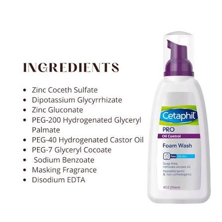 Cetaphil Pro Oil Control Foam Face Wash 236Ml Cetaphil