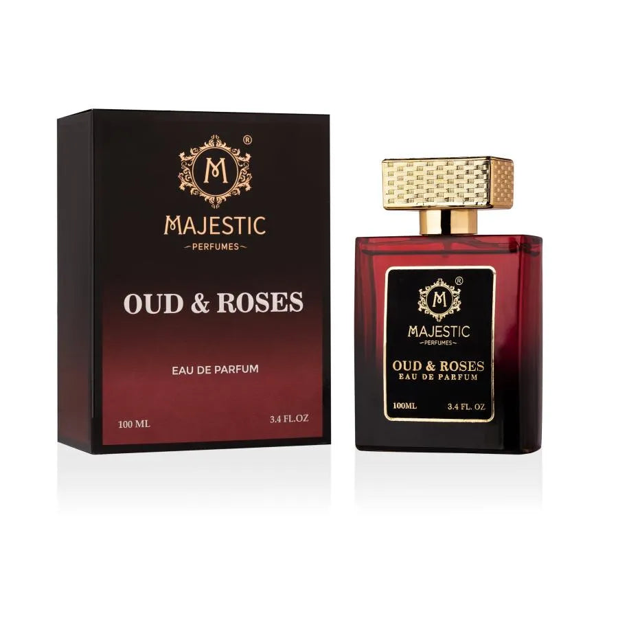 MAJESTIC PERFUMES | Oud & Roses | Premium Perfume | Long Lasting | 100 ML Majestic Perfumes