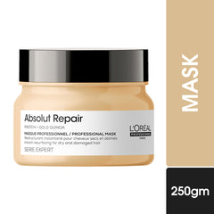 L'Oreal Professionnel Absolut Repair Hair Mask with Protein and Gold Quinoa, Serie Expert(250gm) L'OREAL PROFESSIONNEL