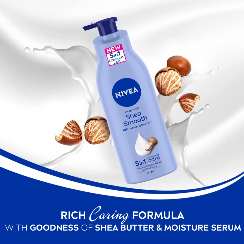 Nivea Body Milk Shea Smooth 48h 5 in 1 (400 ml ) NIVEA