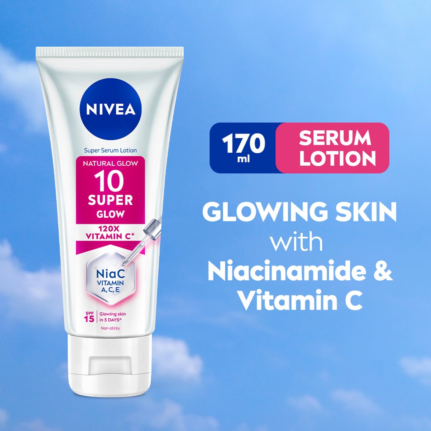 Nivea Natrual Glow 10 Super Serum Lotion NIVEA
