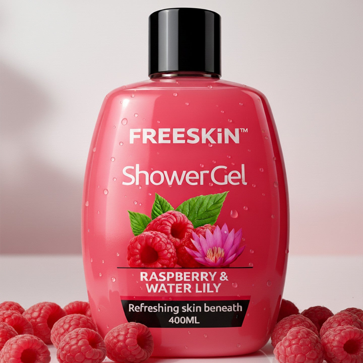 Freeskin Raspberry & Water Lily Shower Gel 400ML freeskin