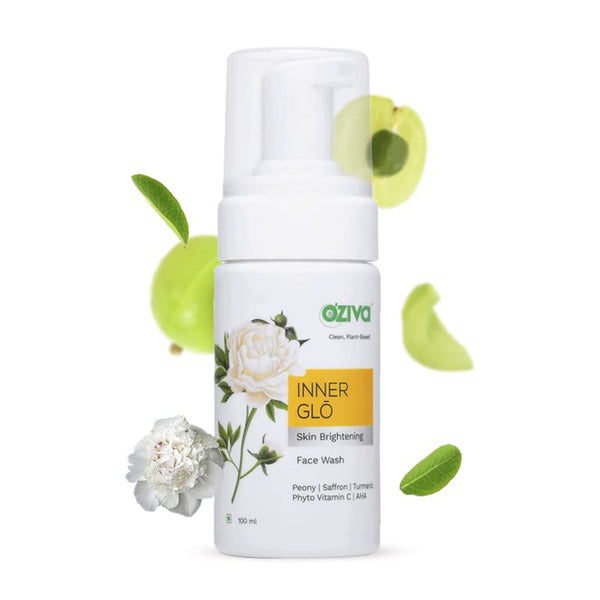 OZIVA Inner Glo Skin Brightening Face Wash Improved Radiance & Ph Balance 100 ml OZIVA