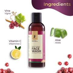 Pilgrim Red Vine Face Wash With Vitamin C & Aloe 100ml Pilgrim