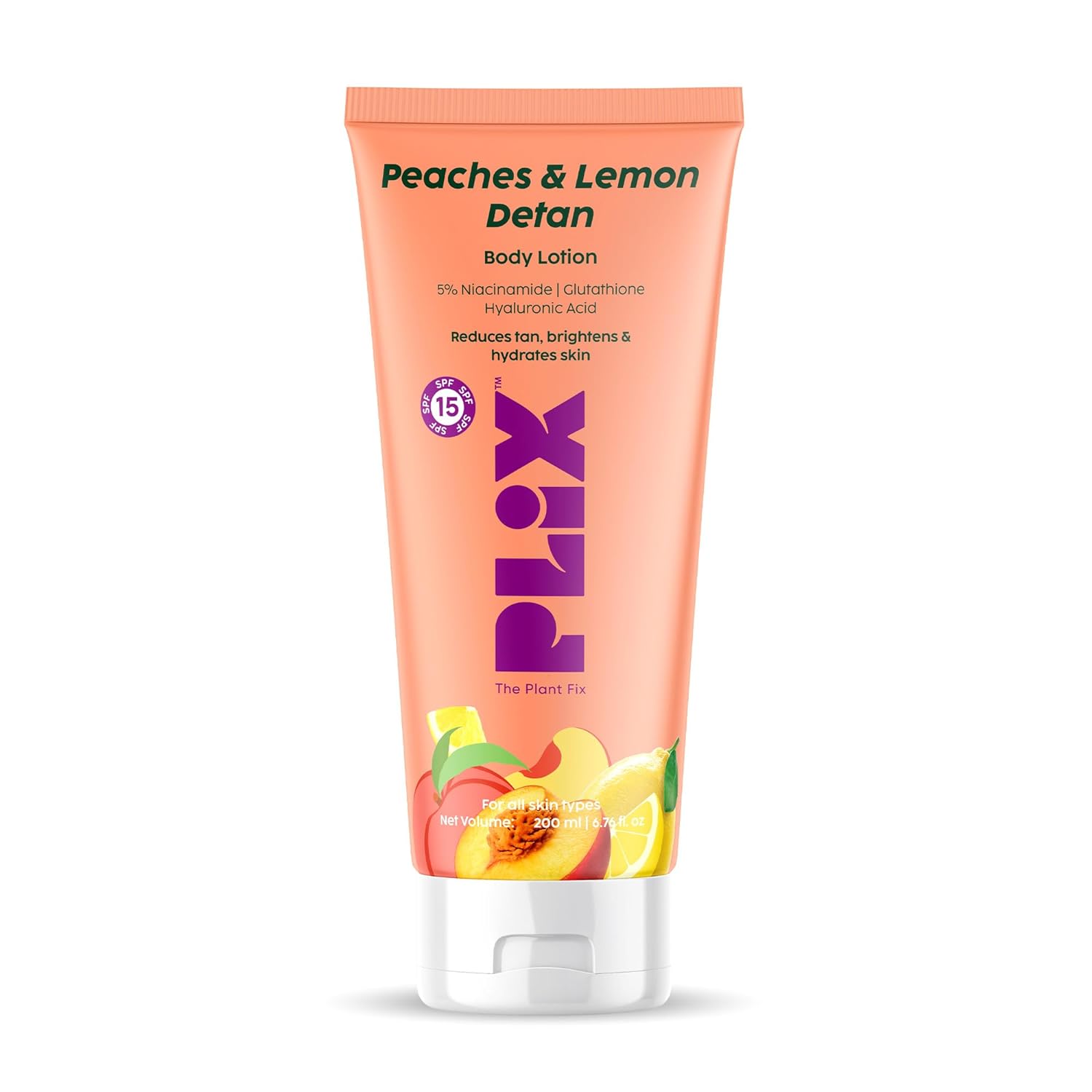 PLIX Peaches & Lemon Detan Body Lotion SPF15 - 200ml Plix