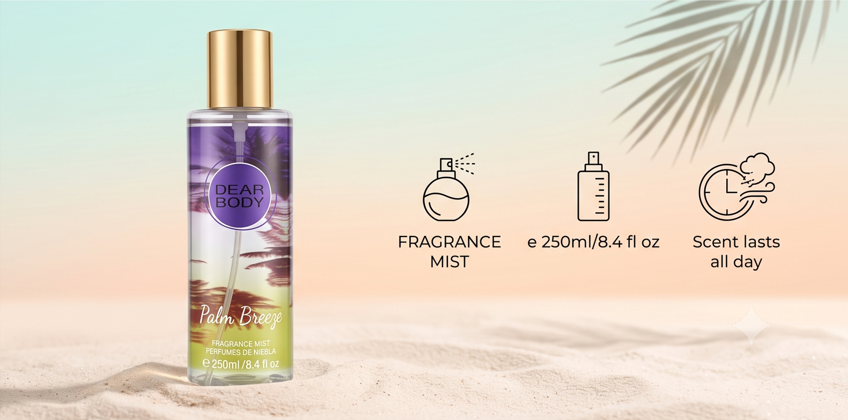 Dear Body Palm Breeze Fragrance Mist 250 ml DEAR BODY