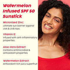PLIX Watermelon Invisible Sunscreen Stick With SPF 50 PA +++ 15g Plix