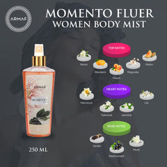 ARMAF MOMENTO FLEUR fragrance body mist 250ml ARMAF