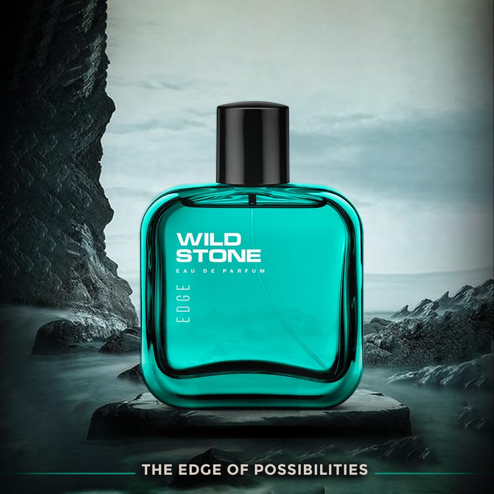 Wild Stone Edge EDP Premium Perfume for Men, 100 Ml | Long-lasting Eau De Parfum | Luxury Fragrances | Fragrance for Modern Lifestyle | Ideal Gift For Him | Premium Scent For Men