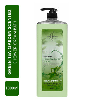 European Formula Moisturising Green Tea Garden Scented Shower Cream Bath 1000 ml European Formula