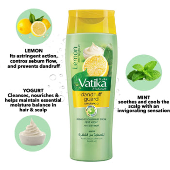 Vatika Lemon & Yogurt Shampoo Dandruff Guard, 400 ml Vatika