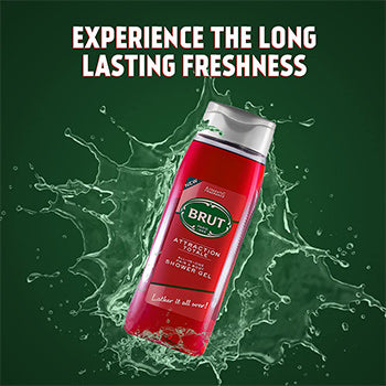 Brut Attraction Total All - In- one Hair & Body Shower Gel 500ml Brut