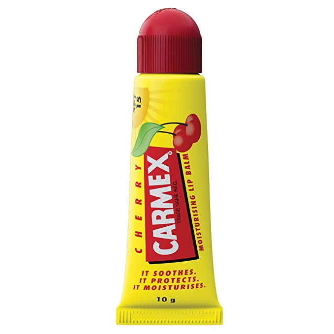 Carmex Moisturising Cherry Lip Balm with SPF 15, 10gm (Squeezy Tube) Beauty Bumble