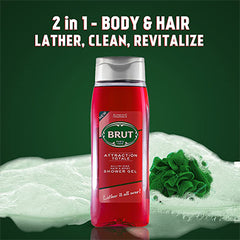 Brut Attraction Total All - In- one Hair & Body Shower Gel 500ml Brut