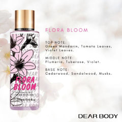 DEAR BODY FLORA BLOOM  Fragrance  mist Brume Parfumee 250ML DEAR BODY