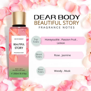DEAR BODY BEAUTIFUL STORY  Fragrance  mist Brume Parfumee 250ML DEAR BODY