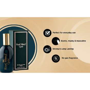 Royal Mirage Eau De Cologne Gold Perfume Spray For Men 120ml Royal Mirage