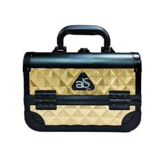 ABS Beauty Gold & Black Professional Makeup Vanity Case Abs Beauty