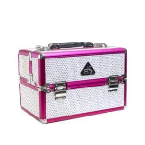 Abs Beauty Pink & White Professional Makeup Vanity Case Abs Beauty