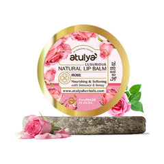 ATULYA Natural Lip Balm Rose Nourishing & Softening 5G Atulya