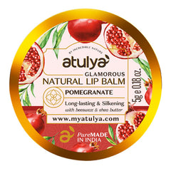 ATULYA Natural Lip Balm Pomegranate long lasting & Silkening 5G Atulya