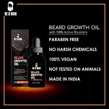 BE O MAN Beard Growth Oil with 100% Active Boosters  50 ml Be O Man