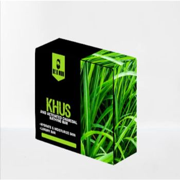 BE O MAN Khus And Activate Charcoal Bathing Bar 125 gm Be O Man