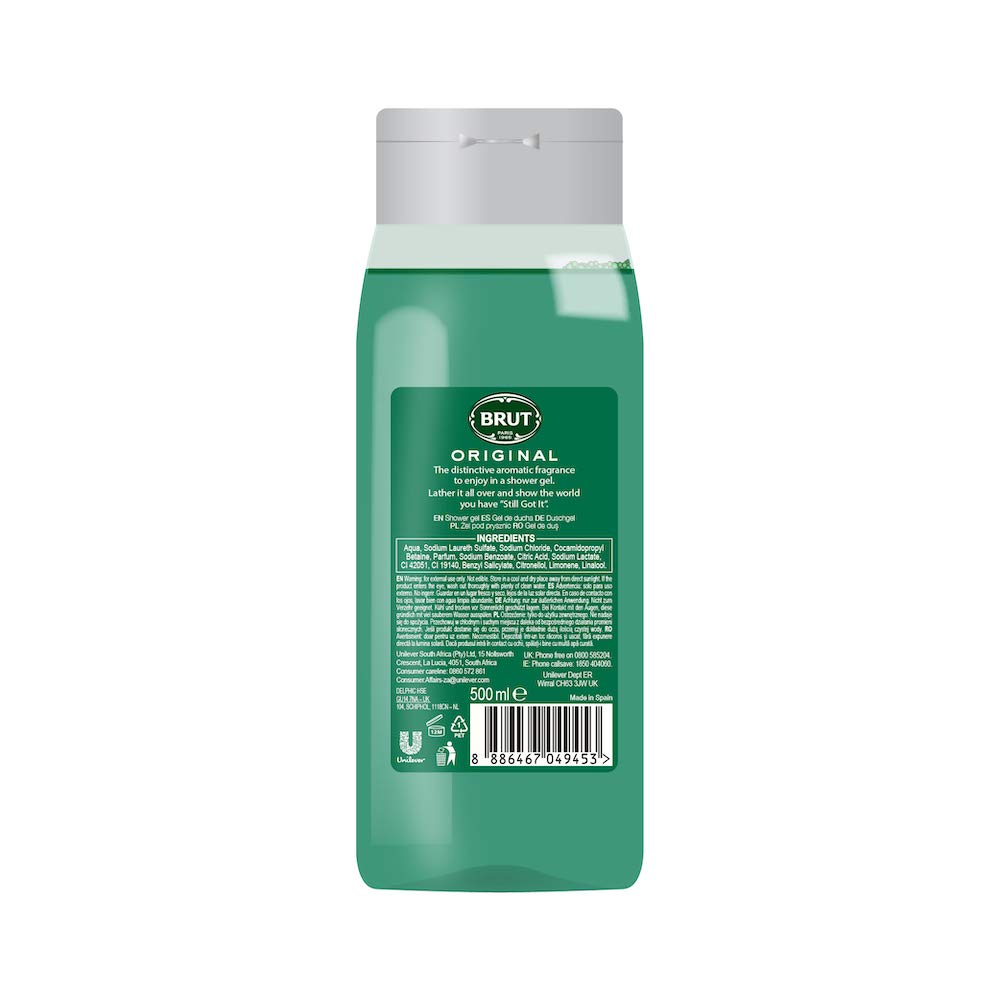 Brut Original All - In- one Hair & Body Shower Gel 500ml Brut
