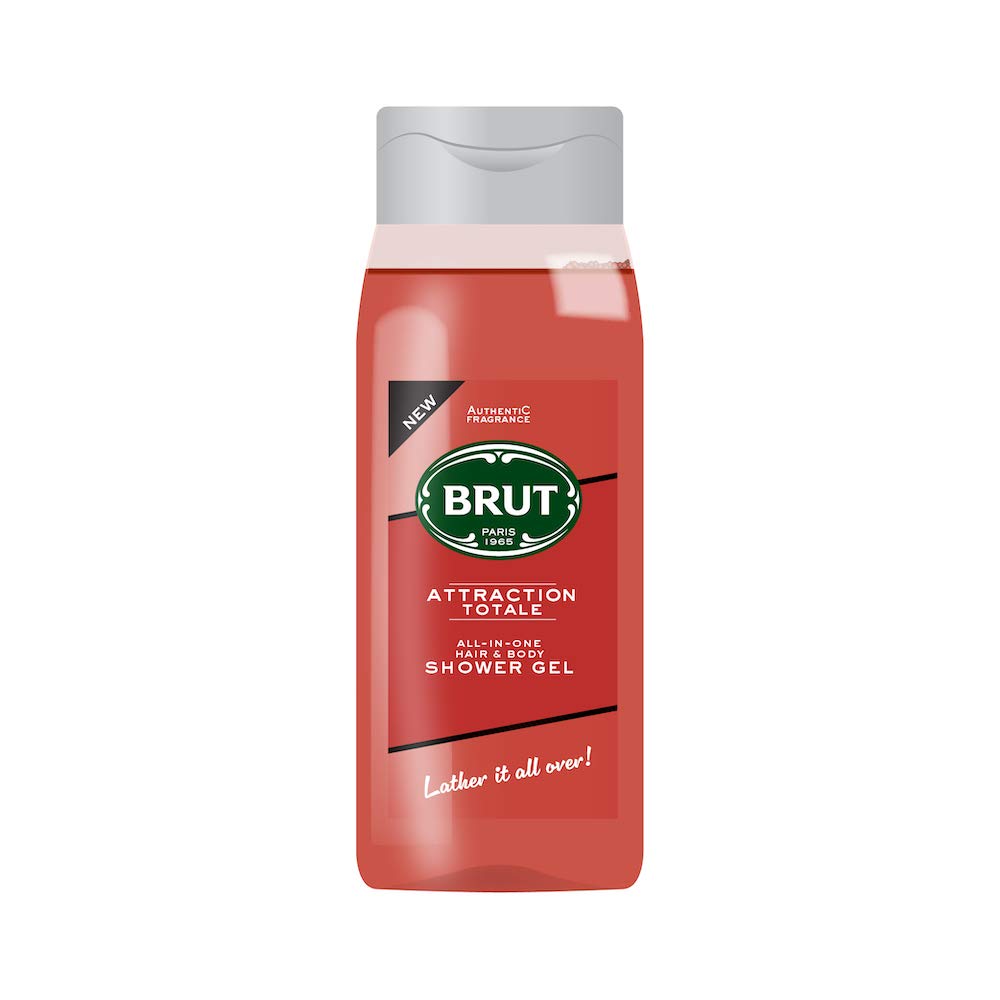 Brut Attraction Total All - In- one Hair & Body Shower Gel 500ml Brut