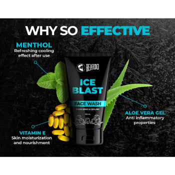 Beardo Ice Blast Menthol cooling Facewash For Men 100 ml Beardo