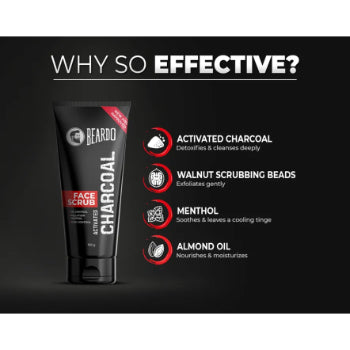 Beardo Activated Charcoal Face Scrub 100g Beardo