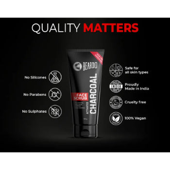 Beardo Activated Charcoal Face Scrub 100g Beardo