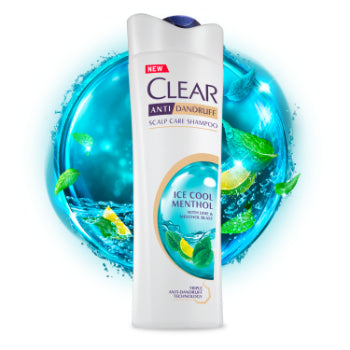 Clear  Ice Cool Menthol Anti Dandruff Shampoo 325ml Clear