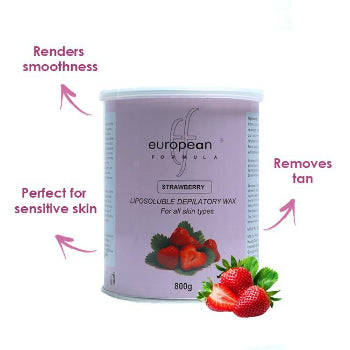 European Formula Strawberry Wax Liposoluble Depilatory European Formula