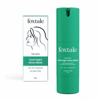 FOXTALE Overnight Glow Mask with Glycolic and Lactic Acid For salon-like brightening facial overnight 30 ML Foxtale