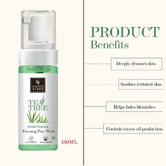 GOOD VIBES Tea Tree Gentle Cleansing Foaming Face Wash  150 ml Good vibes