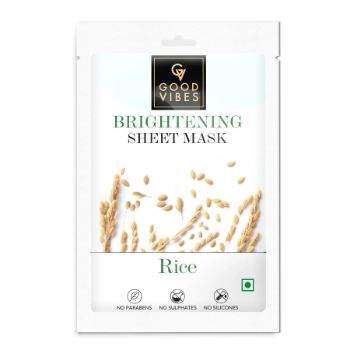 GOOD VIBES Brightening Sheet Mask Rice 20 ML GOOD VIBES