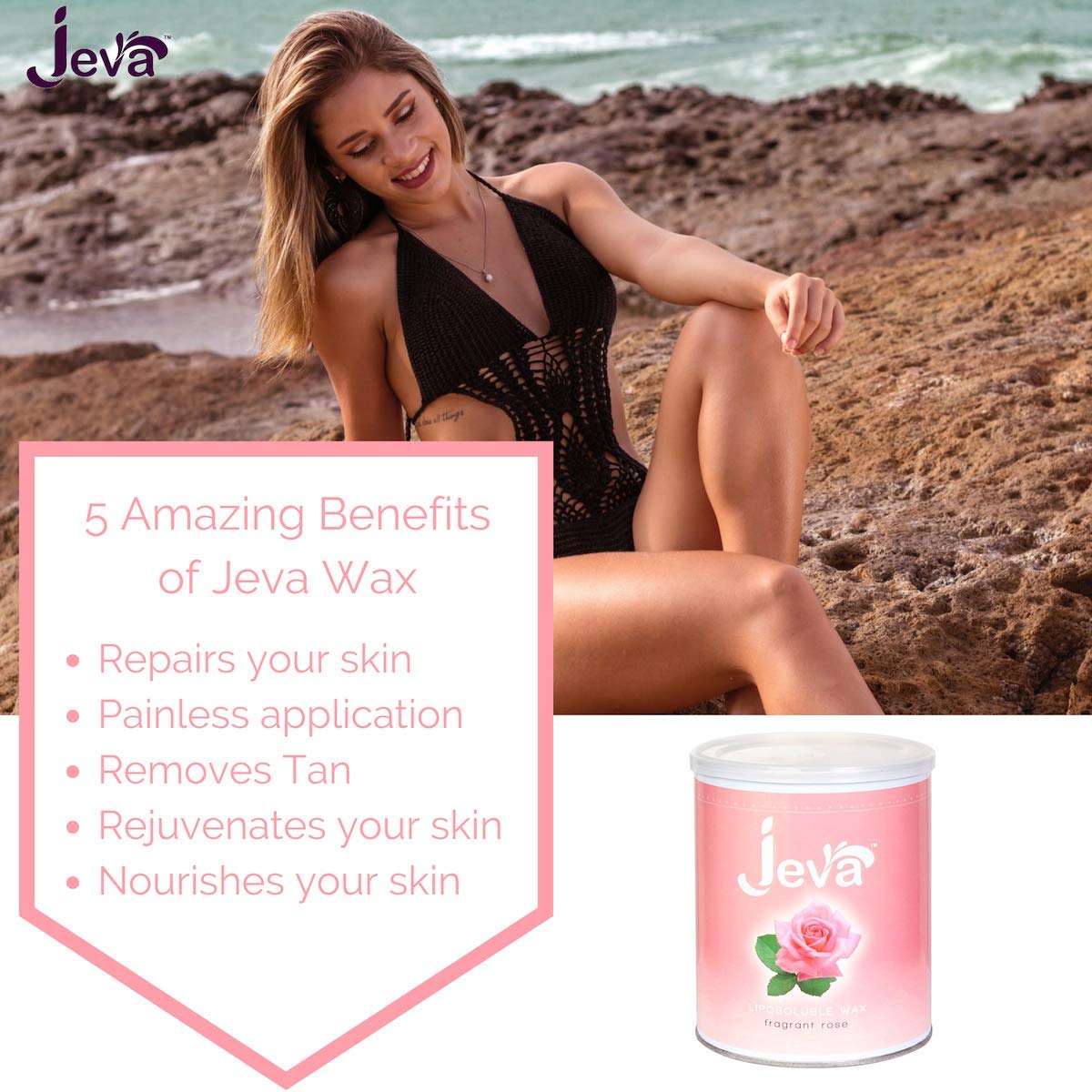 Jeva Liposoluble Wax Rose - 800ml Jeva