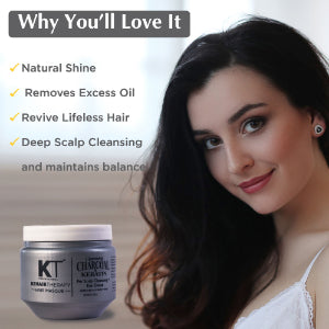KT Professional Kehairtherapy Charcoal & Keratin Hair Masque 250ml KT Professional