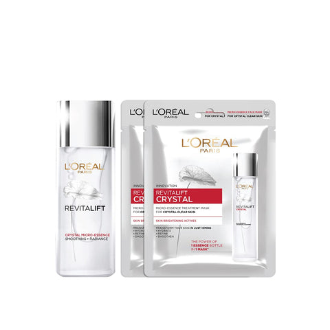 L'Oreal Paris Revitalift Crystal Micro-Essence with 3 Free Face Mask L'Oreal