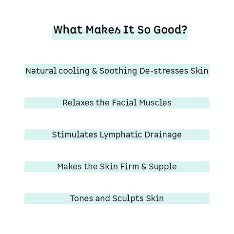 mCaffeine Gua Sha - Green Quartz Face Massaging Stone MCaffeine