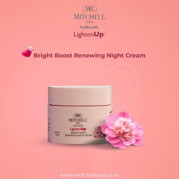 MITCHELL Flaw less Lighten-Up Bright Boost Renewing Night Cream 50g MITCHELL
