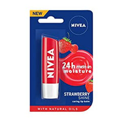 NIVEA Lip Balm ,Fruity Strawberry Shine, 4.8g (PACK 0F 2) NIVEA