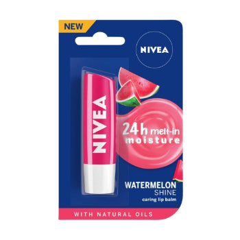 NIVEA Lip Balm ,Fruity Watermelon Shine, 4.8g (PACK 0F 2) NIVEA