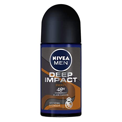 Nivea Deep Impact Energy Deodorant Roll On for Men, 50 ml Nivea