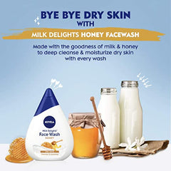 Nivea Women Face Wash for Sensitive Skin, Milk Delights Honey, 50 ml NIVEA